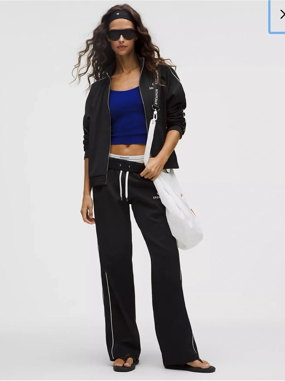 NWT Lululemon x Erewhon Brentwood Track Jacket & High-Rise Pant Set Black Size S